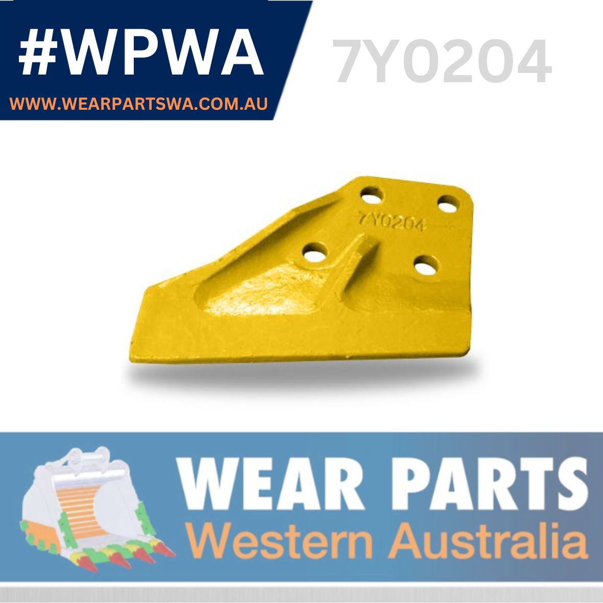 7Y0204 - RH Caterpillar Sidecutters-4 BOLT